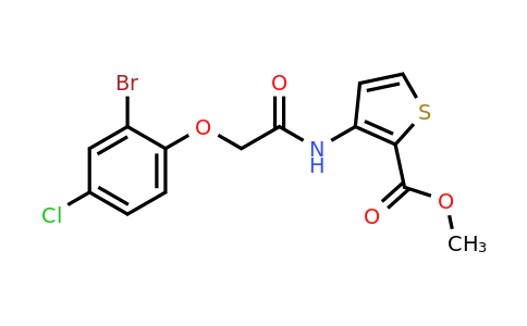 477869-15-1 | Methyl 3-(2-(2-bromo-4-chlorophenoxy)acetamido)thiophene-2-carboxylate