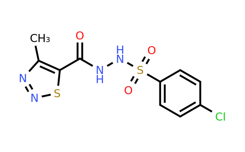 477872-10-9 | 4-Chloro-N'-(4-methyl-1,2,3-thiadiazole-5-carbonyl)benzenesulfonohydrazide