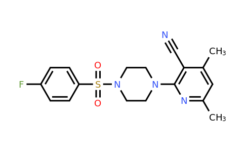 478081-73-1 | 2-(4-((4-Fluorophenyl)sulfonyl)piperazin-1-yl)-4,6-dimethylnicotinonitrile