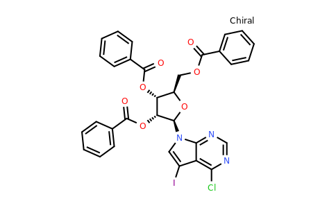 (2R,3R,4R,5R)-2-((benzoyloxy)methyl)-5-(4-chloro-5-iodo-7H-pyrrolo[2,3-d]pyrimidin-7-yl)tetrahydrofuran-3,4-diyl dibenzoate