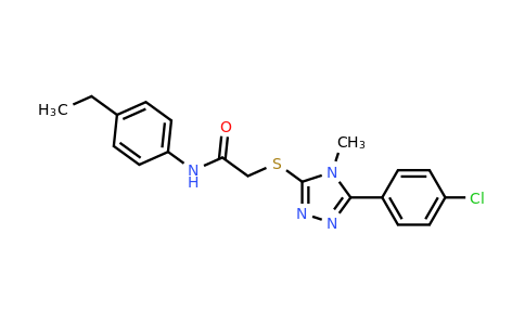 2-((5-(4-Chlorophenyl)-4-methyl-4H-1,2,4-triazol-3-yl)thio)-N-(4-ethylphenyl)acetamide