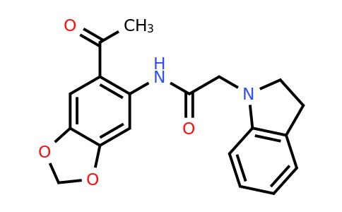 491867-67-5 | n-(6-Acetylbenzo[d][1,3]dioxol-5-yl)-2-(indolin-1-yl)acetamide