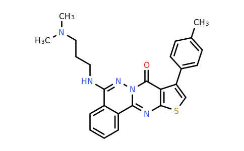 496025-08-2 | 5-((3-(Dimethylamino)propyl)amino)-9-(p-tolyl)-8h-thieno[2',3':4,5]pyrimido[2,1-a]phthalazin-8-one