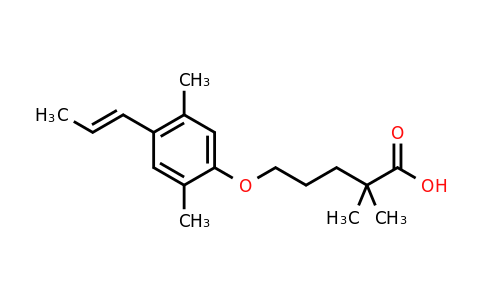 5-(2,5-Dimethyl-4-(prop-1-en-1-yl)phenoxy)-2,2-dimethylpentanoic acid