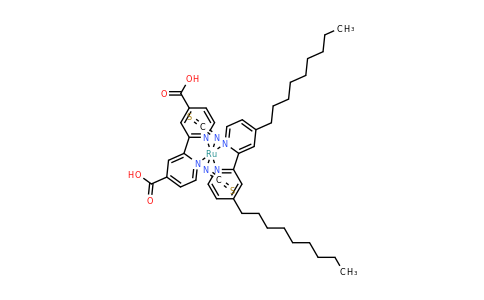 502693-09-6 | Bis(isothiocyanato)(2,2'-bipyridyl-4,4'-dicarboxylato)(4,4'-dinonyl-2,2'-bipyridyl)ruthenium(II)