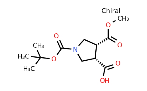 503165-93-3 | cis-1-tert-butoxycarbonyl-4-methoxycarbonyl-pyrrolidine-3-carboxylic acid