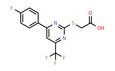 505049-36-5 | 2-((4-(4-Fluorophenyl)-6-(trifluoromethyl)pyrimidin-2-yl)thio)acetic acid