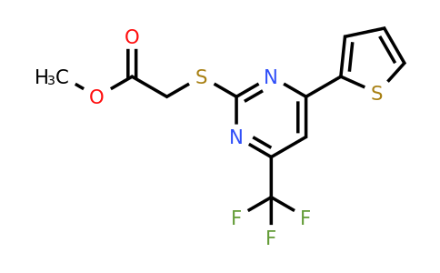 505053-94-1 | Methyl 2-((4-(thiophen-2-yl)-6-(trifluoromethyl)pyrimidin-2-yl)thio)acetate