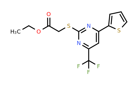505054-22-8 | Ethyl 2-((4-(thiophen-2-yl)-6-(trifluoromethyl)pyrimidin-2-yl)thio)acetate