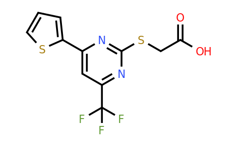 505054-60-4 | 2-{[4-(thiophen-2-yl)-6-(trifluoromethyl)pyrimidin-2-yl]sulfanyl}acetic acid