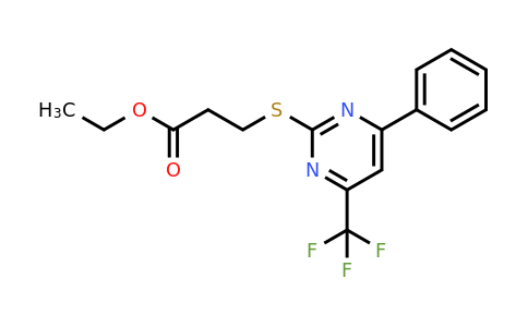 505064-91-5 | Ethyl 3-((4-phenyl-6-(trifluoromethyl)pyrimidin-2-yl)thio)propanoate