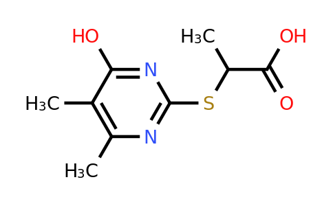 510734-66-4 | 2-((4-Hydroxy-5,6-dimethylpyrimidin-2-yl)thio)propanoic acid