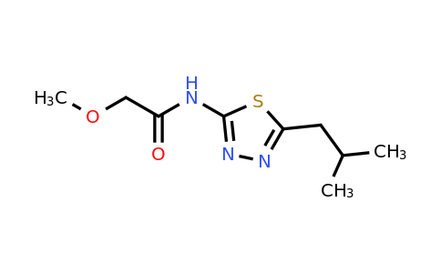 510737-13-0 | n-(5-Isobutyl-1,3,4-thiadiazol-2-yl)-2-methoxyacetamide