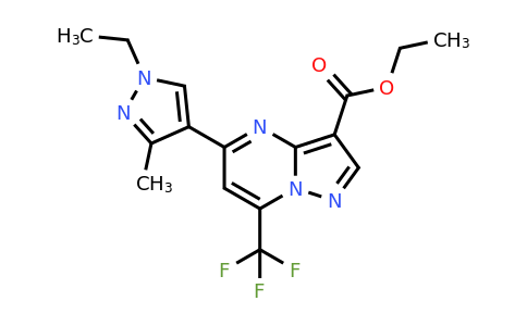 Ethyl 5-(1-ethyl-3-methyl-1H-pyrazol-4-yl)-7-(trifluoromethyl)pyrazolo[1,5-a]pyrimidine-3-carboxylate