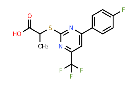 514180-15-5 | 2-((4-(4-Fluorophenyl)-6-(trifluoromethyl)pyrimidin-2-yl)thio)propanoic acid