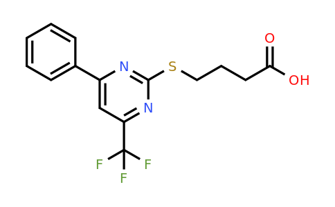 514180-40-6 | 4-((4-Phenyl-6-(trifluoromethyl)pyrimidin-2-yl)thio)butanoic acid