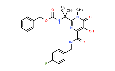 518048-02-7 | Benzyl 2-(4-(4-fluorobenzylcarbamoyl)-5-hydroxy-1-methyl-6-oxo-1,6-dihydropyrimidin-2-yl)propan-2-ylcarbamate