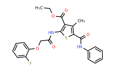 518350-22-6 | Ethyl 2-(2-(2-fluorophenoxy)acetamido)-4-methyl-5-(phenylcarbamoyl)thiophene-3-carboxylate