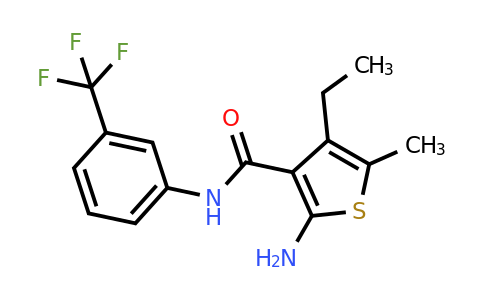 522596-59-4 | 2-Amino-4-ethyl-5-methyl-N-(3-(trifluoromethyl)phenyl)thiophene-3-carboxamide