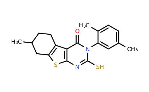 522606-39-9 | 3-(2,5-Dimethylphenyl)-2-mercapto-7-methyl-5,6,7,8-tetrahydrobenzo[4,5]thieno[2,3-d]pyrimidin-4(3h)-one