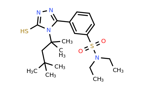 522606-43-5 | n,n-Diethyl-3-(5-mercapto-4-(2,4,4-trimethylpentan-2-yl)-4h-1,2,4-triazol-3-yl)benzenesulfonamide