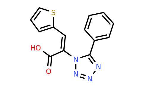 525588-94-7 | 2-(5-Phenyl-1h-1,2,3,4-tetrazol-1-yl)-3-(thiophen-2-yl)prop-2-enoic acid
