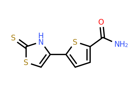 52560-89-1 | 5-(2-Sulfanylidene-3H-1,3-thiazol-4-yl)thiophene-2-carboxamide (Arotinolol Impurity)