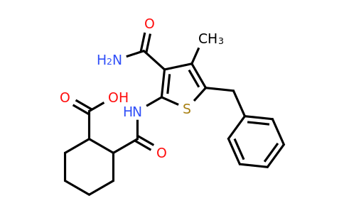 543695-32-5 | 2-((5-Benzyl-3-carbamoyl-4-methylthiophen-2-yl)carbamoyl)cyclohexane-1-carboxylic acid