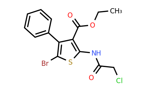 554405-83-3 | Ethyl 5-bromo-2-(2-chloroacetamido)-4-phenylthiophene-3-carboxylate