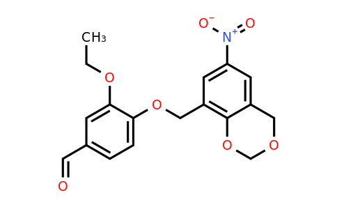 554438-66-3 | 3-Ethoxy-4-[(6-nitro-4H-1,3-benzodioxin-8-yl)methoxy]benzaldehyde