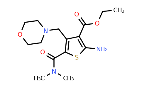 556016-13-8 | Ethyl 2-amino-5-(dimethylcarbamoyl)-4-(morpholin-4-ylmethyl)thiophene-3-carboxylate