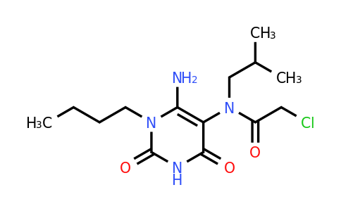 561002-01-5 | n-(6-Amino-1-butyl-2,4-dioxo-1,2,3,4-tetrahydropyrimidin-5-yl)-2-chloro-N-isobutylacetamide
