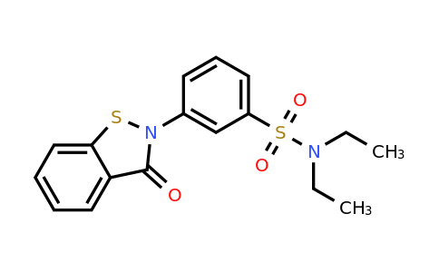 565165-15-3 | n,n-Diethyl-3-(3-oxobenzo[d]isothiazol-2(3h)-yl)benzenesulfonamide