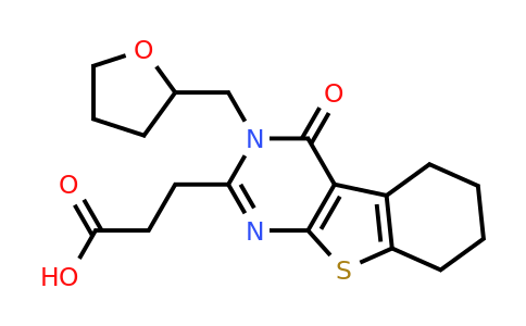 565168-80-1 | 3-(4-Oxo-3-((tetrahydrofuran-2-yl)methyl)-3,4,5,6,7,8-hexahydrobenzo[4,5]thieno[2,3-d]pyrimidin-2-yl)propanoic acid