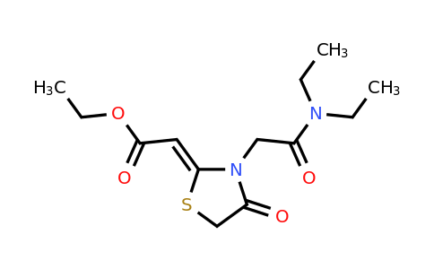 565206-83-9 | Ethyl 2-(3-(2-(diethylamino)-2-oxoethyl)-4-oxothiazolidin-2-ylidene)acetate