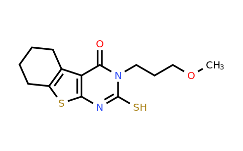 568555-38-4 | 2-Mercapto-3-(3-methoxypropyl)-5,6,7,8-tetrahydrobenzo[4,5]thieno[2,3-d]pyrimidin-4(3h)-one
