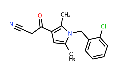 568574-79-8 | 3-{1-[(2-chlorophenyl)methyl]-2,5-dimethyl-1h-pyrrol-3-yl}-3-oxopropanenitrile