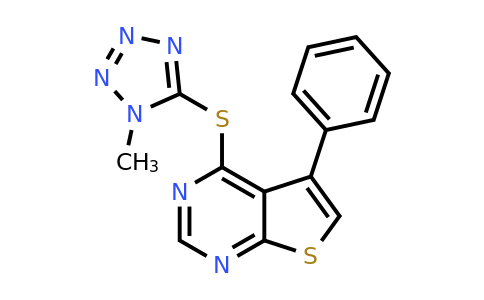 571149-48-9 | 1-Methyl-5-({5-phenylthieno[2,3-d]pyrimidin-4-yl}sulfanyl)-1h-1,2,3,4-tetrazole
