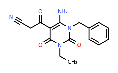 571149-75-2 | 6-Amino-3-ethyl-1,2,3,4-tetrahydro-β,2,4-trioxo-1-(phenylmethyl)-5-pyrimidinepropanenitrile