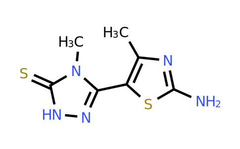 587007-13-4 | 5-(2-Amino-4-methyl-1,3-thiazol-5-yl)-4-methyl-2,4-dihydro-3H-1,2,4-triazole-3-thione