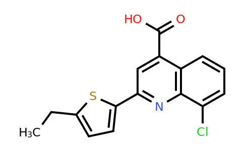 588677-30-9 | 8-Chloro-2-(5-ethylthiophen-2-yl)quinoline-4-carboxylic acid