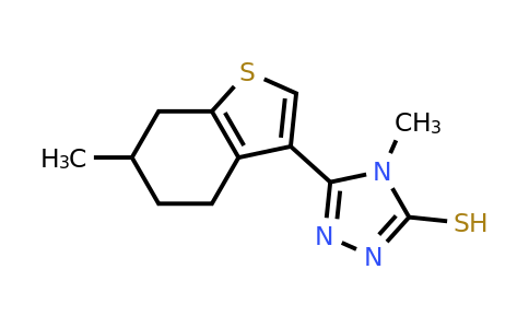 588687-51-8 | 4-Methyl-5-(6-methyl-4,5,6,7-tetrahydrobenzo[b]thiophen-3-yl)-4H-1,2,4-triazole-3-thiol