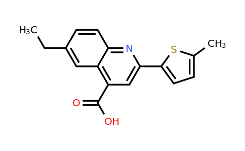 588711-29-9 | 6-Ethyl-2-(5-methylthiophen-2-yl)quinoline-4-carboxylic acid
