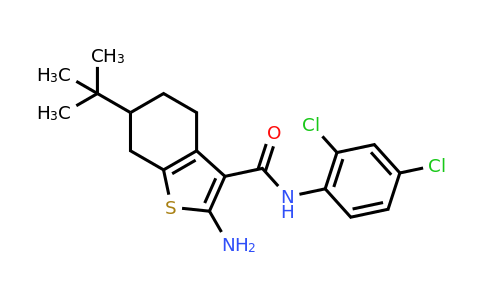 590350-63-3 | 2-Amino-6-(tert-butyl)-N-(2,4-dichlorophenyl)-4,5,6,7-tetrahydrobenzo[b]thiophene-3-carboxamide