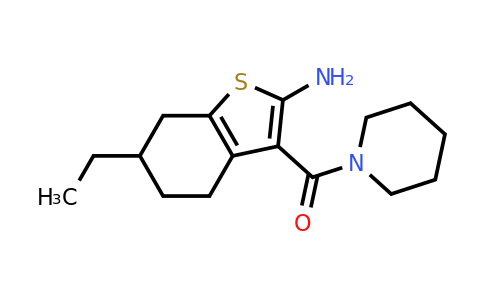 590351-61-4 | (2-Amino-6-ethyl-4,5,6,7-tetrahydrobenzo[b]thiophen-3-yl)(piperidin-1-yl)methanone