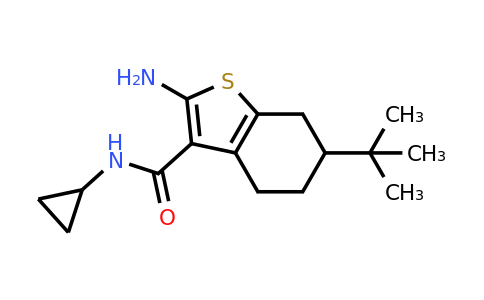 590352-38-8 | 2-Amino-6-(tert-butyl)-N-cyclopropyl-4,5,6,7-tetrahydrobenzo[b]thiophene-3-carboxamide