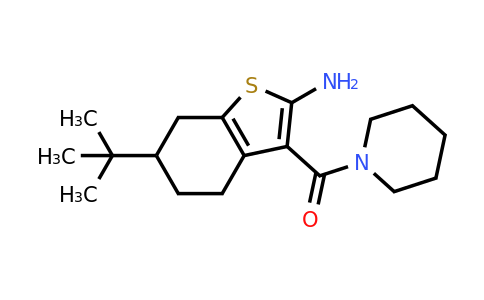 590353-65-4 | (2-Amino-6-(tert-butyl)-4,5,6,7-tetrahydrobenzo[b]thiophen-3-yl)(piperidin-1-yl)methanone