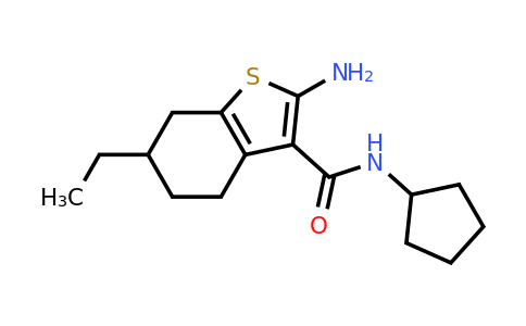 590356-77-7 | 2-Amino-N-cyclopentyl-6-ethyl-4,5,6,7-tetrahydrobenzo[b]thiophene-3-carboxamide