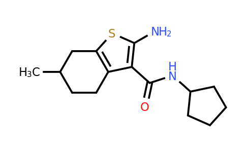 590376-42-4 | 2-Amino-N-cyclopentyl-6-methyl-4,5,6,7-tetrahydrobenzo[b]thiophene-3-carboxamide
