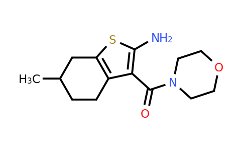 590376-48-0 | (2-Amino-6-methyl-4,5,6,7-tetrahydrobenzo[b]thiophen-3-yl)(morpholino)methanone